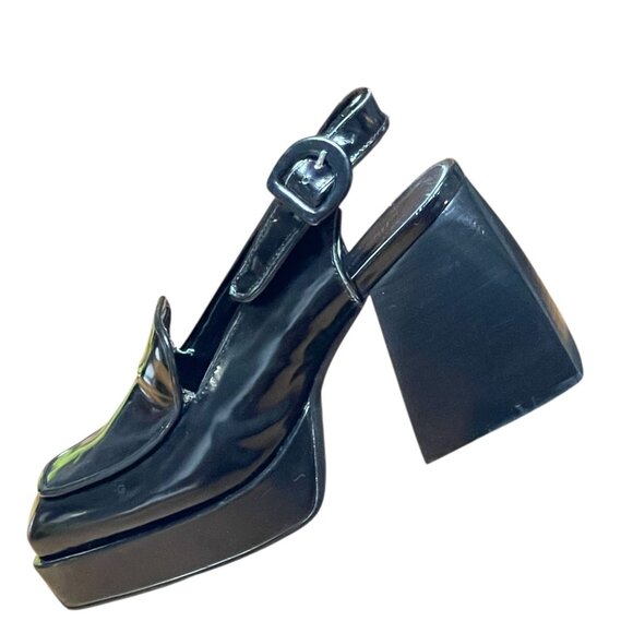 Jeffrey Campbell Glossy Black Platform Heels - Picture 13 of 14